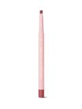 Pink lip liner with brown tip on a white background