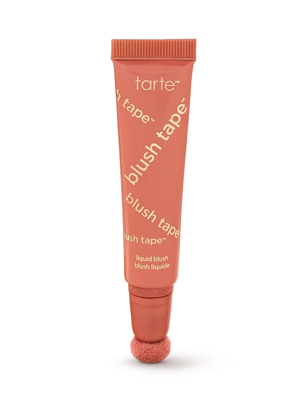 Tarte blush tape in a pink tube on a white background