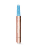 Tarte Cosmetics product with blue cap and rose gold body on a white background